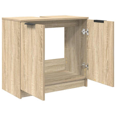 vidaXL Bathroom Cabinet Sonoma Oak 64.5 x 33.5 x 59 cm Engineered Wood 5