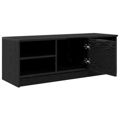 vidaXL TV Cabinet 102 x 35 x 36.5 cm Black Oak Engineered Wood 5