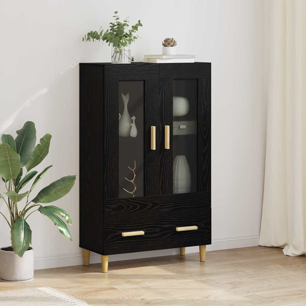 Highboard 70x31x115 cm Engineered Wood Black oak