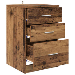vidaXL Bedside Cabinet Old Wood 40 x 40 x 63 cm Engineered Wood 5