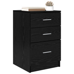 vidaXL Bedside Cabinet Black Oak 40 x 40 x 63 cm Engineered Wood 3