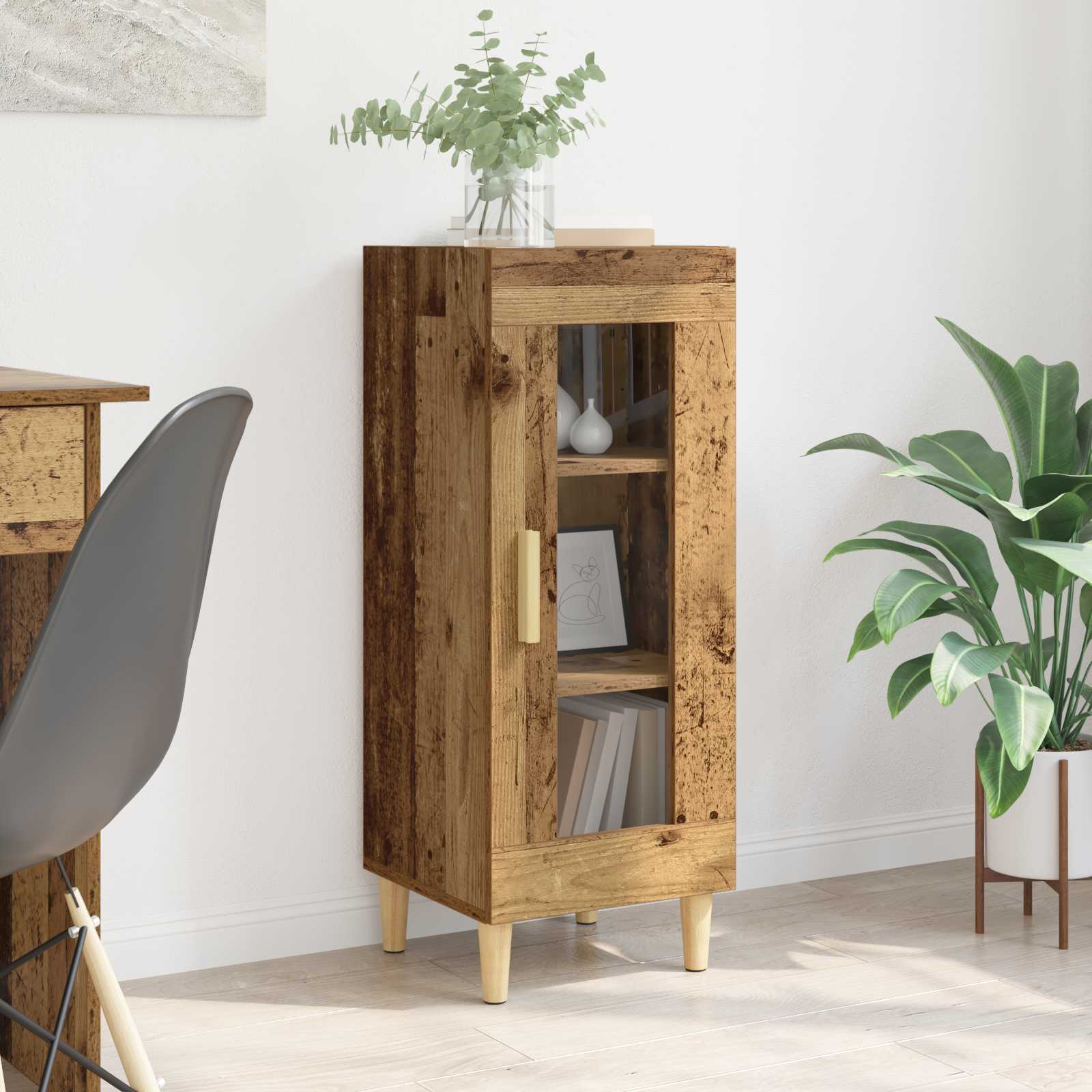 vidaXL Sideboard Old Wood 34.5 x 32.5 x 90 cm Engineered Wood 1