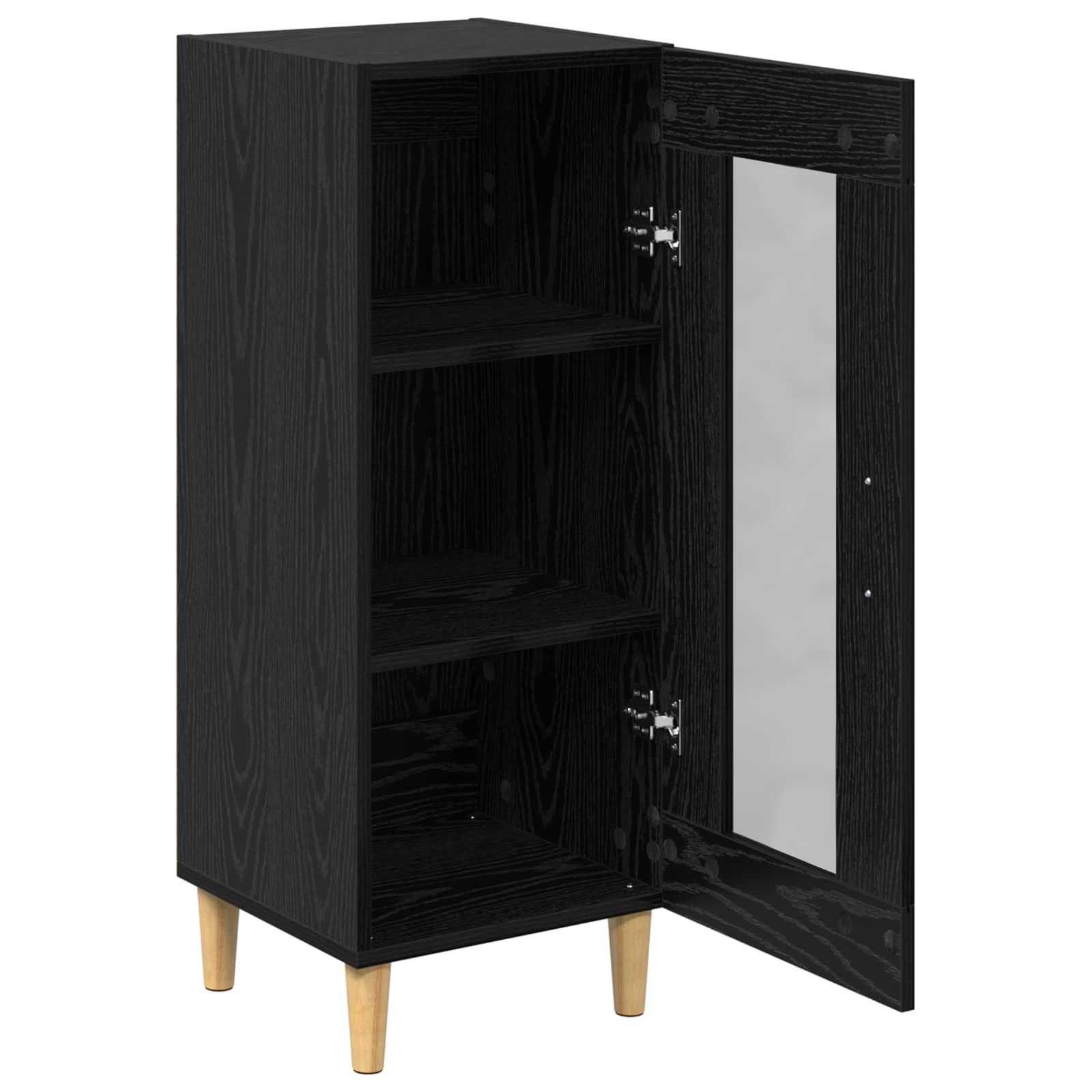 vidaXL Sideboard Black Oak 34.5 x 32.5 x 90 cm Engineered Wood 5
