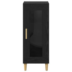 vidaXL Sideboard Black Oak 34.5 x 32.5 x 90 cm Engineered Wood 6