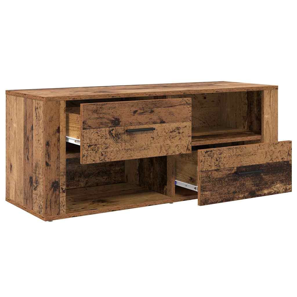 vidaXL TV Cabinet 100 x 35 x 40 cm Old Wood Engineered Wood 5