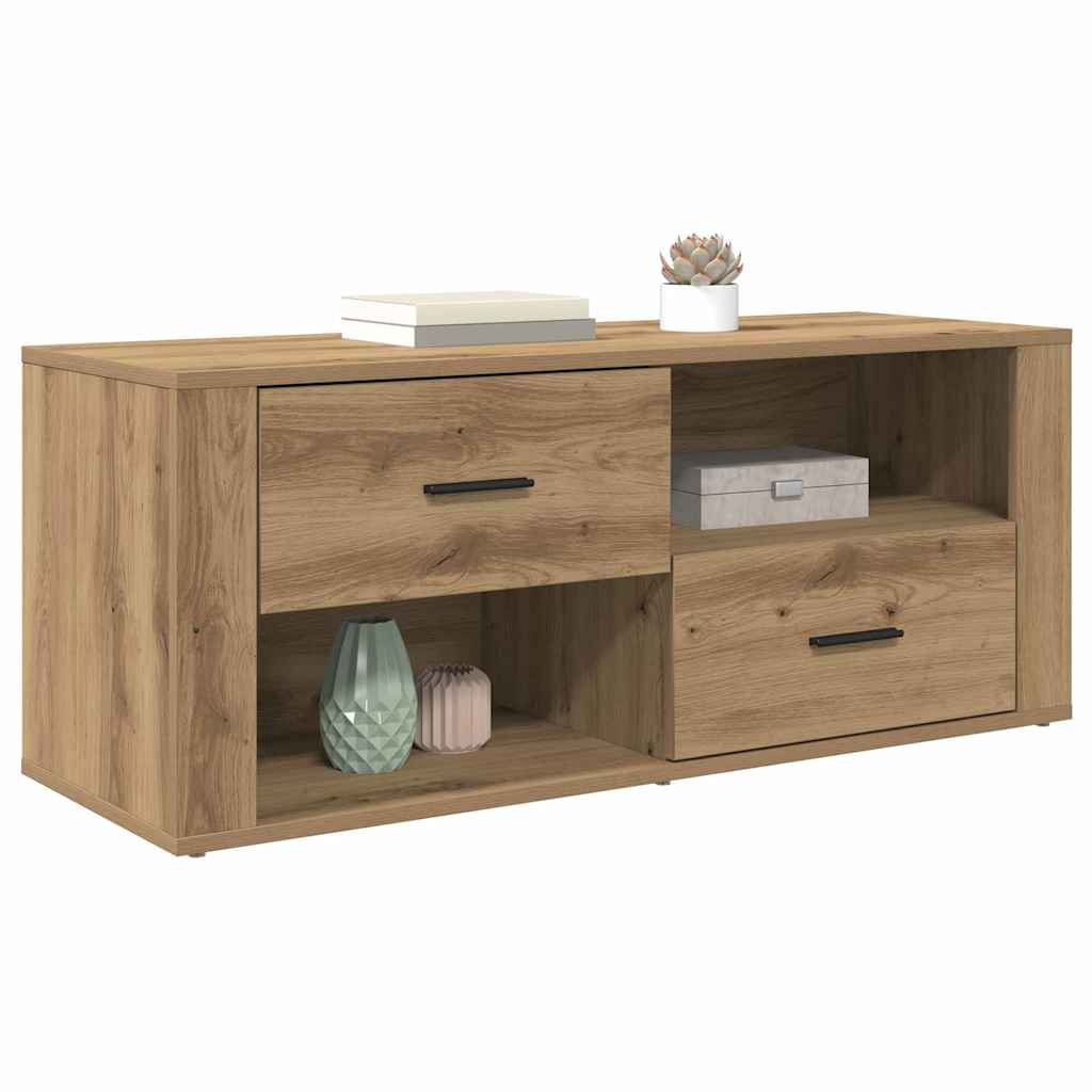 vidaXL TV Cabinet 100 x 35 x 40 cm Artisan Oak Engineered Wood 3