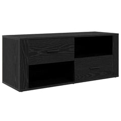 vidaXL TV Cabinet 100 x 35 x 40 cm Black Oak Engineered Wood 2