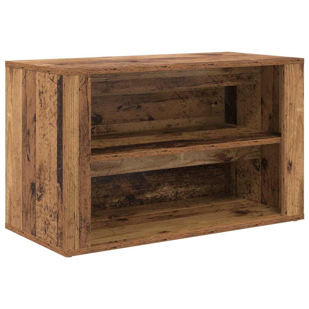 vidaXL Shoe Rack 75 x 35 x 45 cm Engineered Wood Old wood 2