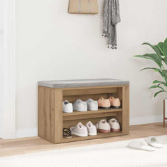 vidaXL Shoe Rack 75 x 35 x 45 cm Engineered Wood Artisan oak 4