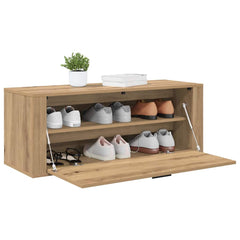vidaXL Shoe Cabinet 100 x 35 x 38 cm Engineered Wood Artisan Oak 3