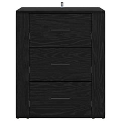 vidaXL Bedside Cabinet Black Oak 35 x 50 x 60 cm Engineered Wood 6
