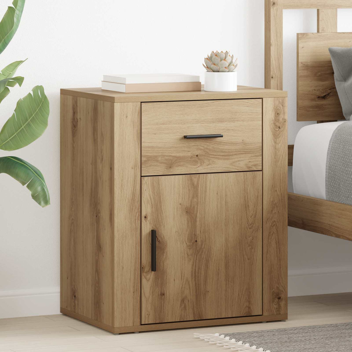 vidaXL Bedside Cabinet 50x36x60 cm Engineered Wood