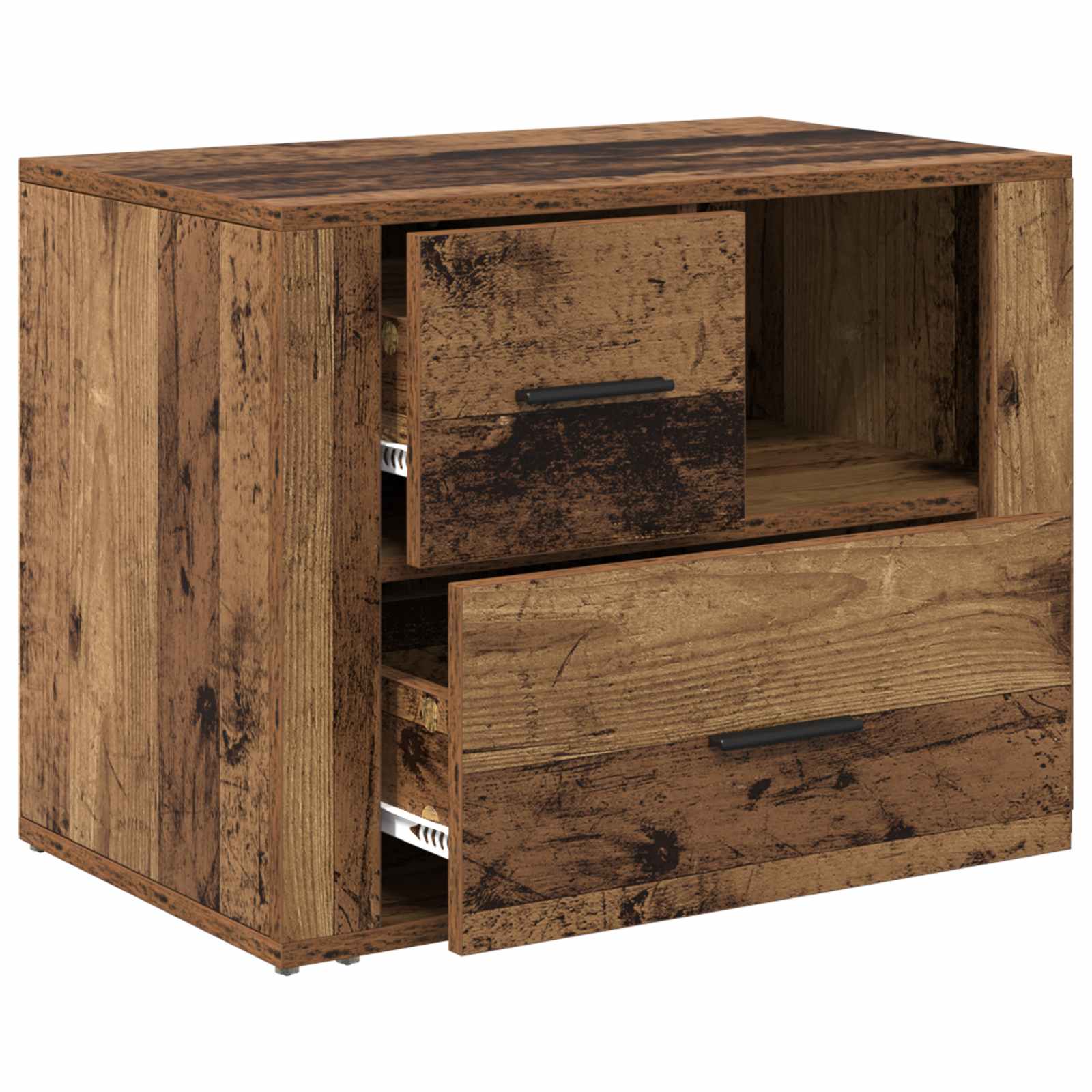 vidaXL Bedside Cabinet Old Wood 35 x 60 x 50 cm Engineered Wood 5