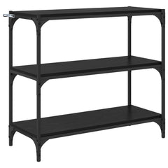 vidaXL Book Cabinet Black Oak 80 x 33 x 70.5 cm 2