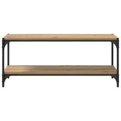 vidaXL TV Cabinet 2-Tier 100 x 33 x 41 cm Engineered Wood and Iron 5