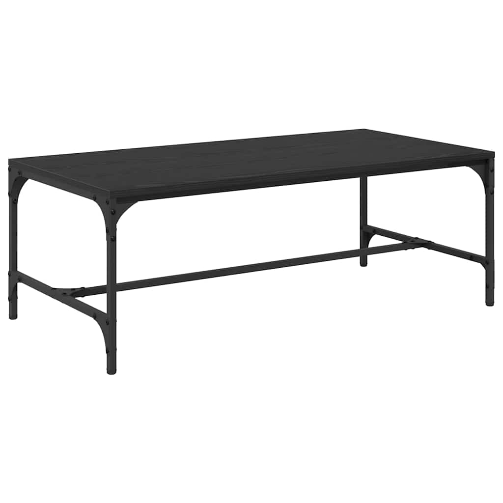 vidaXL Coffee Table Black Oak 100 x 50 x 35 cm Engineered Wood 2