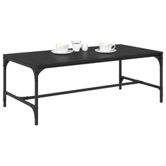 vidaXL Coffee Table Black Oak 100 x 50 x 35 cm Engineered Wood 3