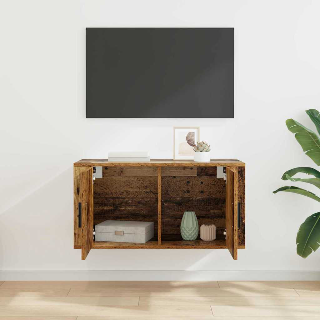 vidaXL 80 x 34.5 x 40 cm Old Wood Engineered Wood 4