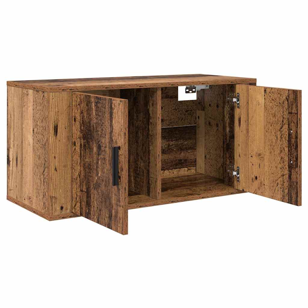 vidaXL 80 x 34.5 x 40 cm Old Wood Engineered Wood 2