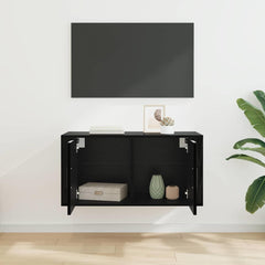 vidaXL 80 x 34.5 x 40 cm Black Oak Engineered Wood 4
