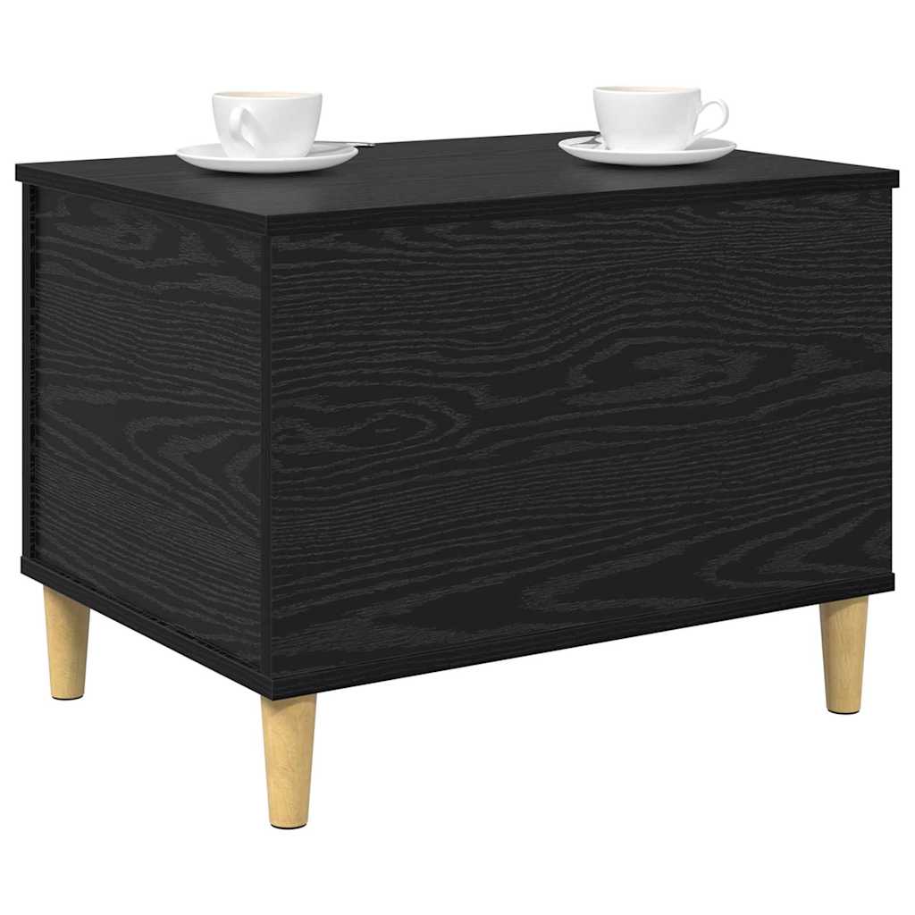 vidaXL Bedside Cabinet Black Oak 60 x 44.5 x 45 cm Engineered Wood 3
