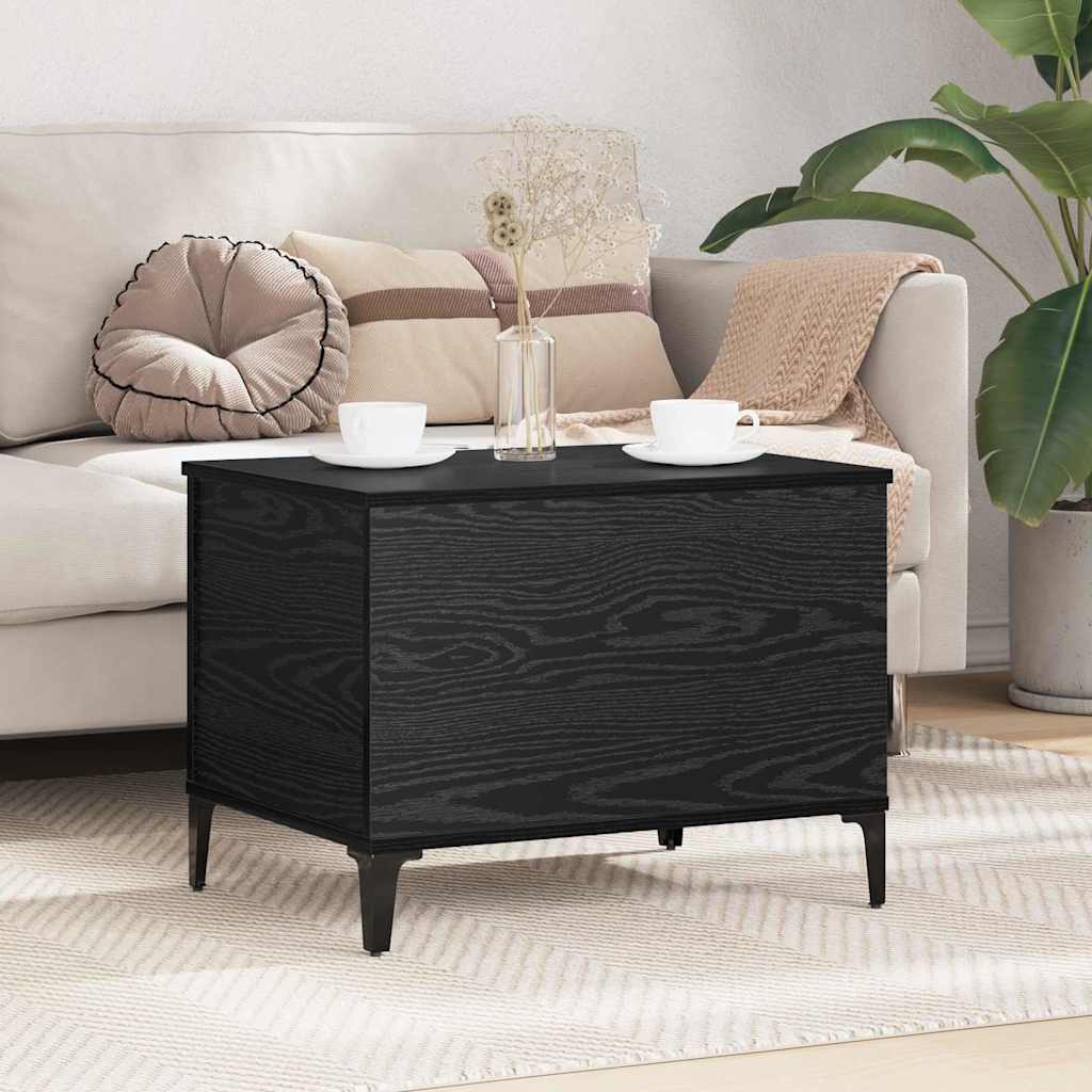 vidaXL Coffee Table Black Oak 60 x 44.5 x 45 cm Engineered Wood 1