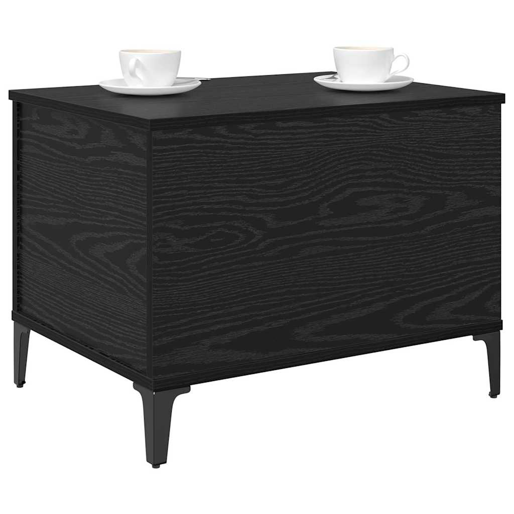 vidaXL Coffee Table Black Oak 60 x 44.5 x 45 cm Engineered Wood 3