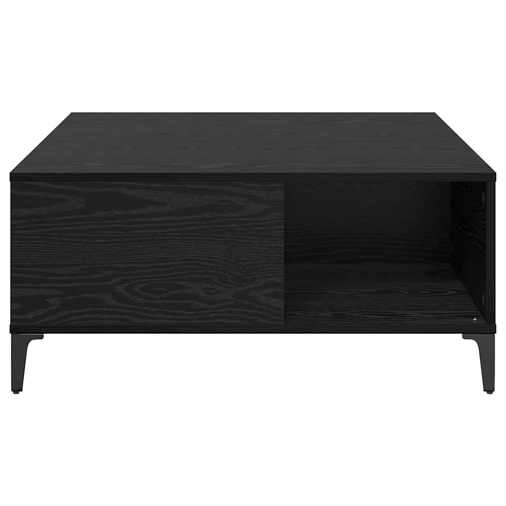 vidaXL Coffee Table Black Oak 80 x 80 x 36.5 cm Engineered Wood 5