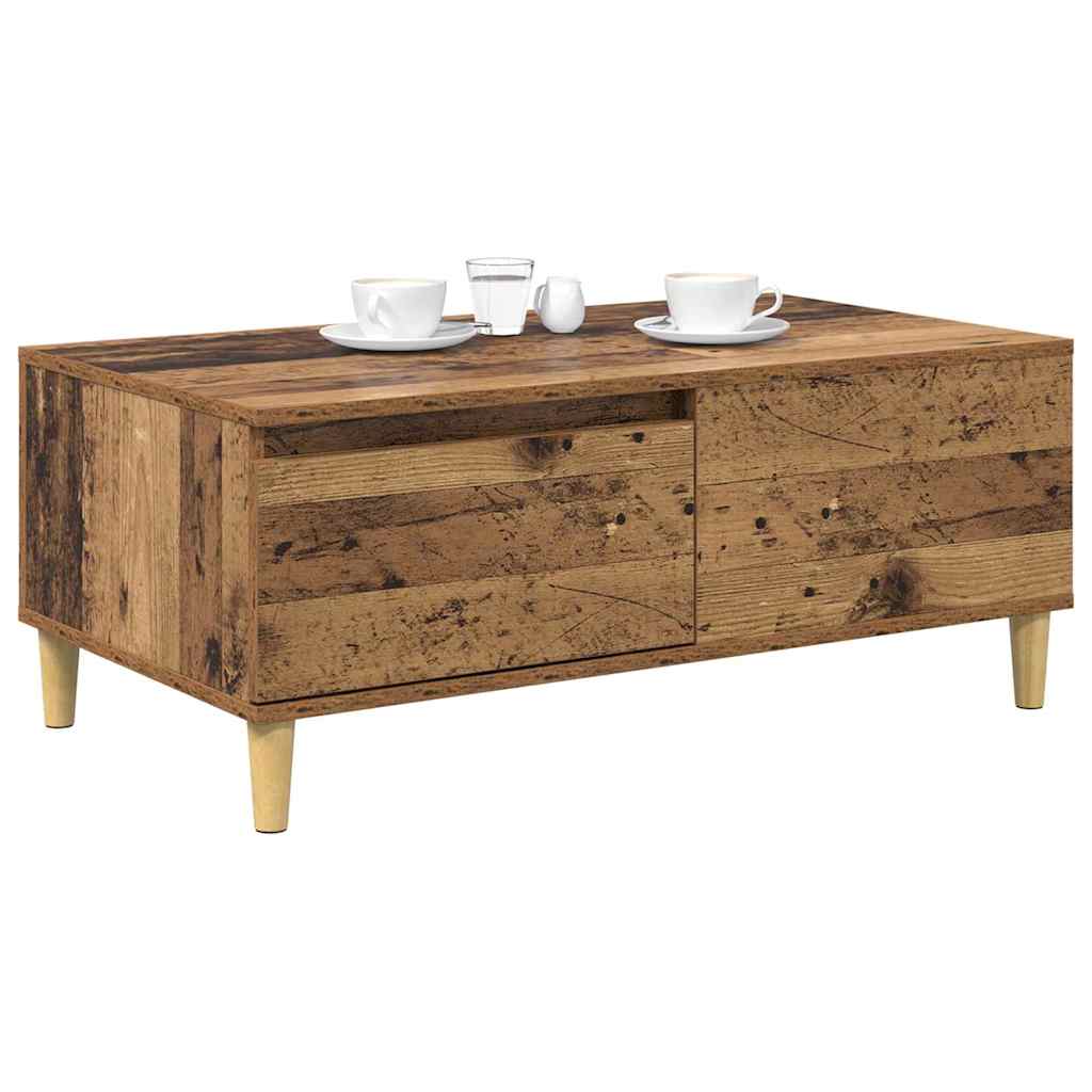 vidaXL Coffee Table Old Wood 90 x 50 x 35 cm Engineered Wood 3