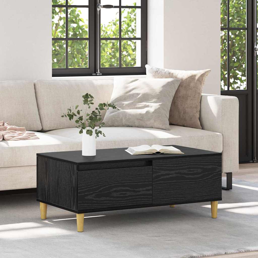 vidaXL Coffee Table Black Oak 90 x 50 x 35 cm Engineered Wood 1