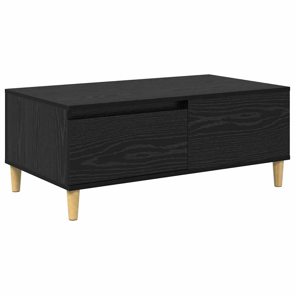 vidaXL Coffee Table Black Oak 90 x 50 x 35 cm Engineered Wood 2