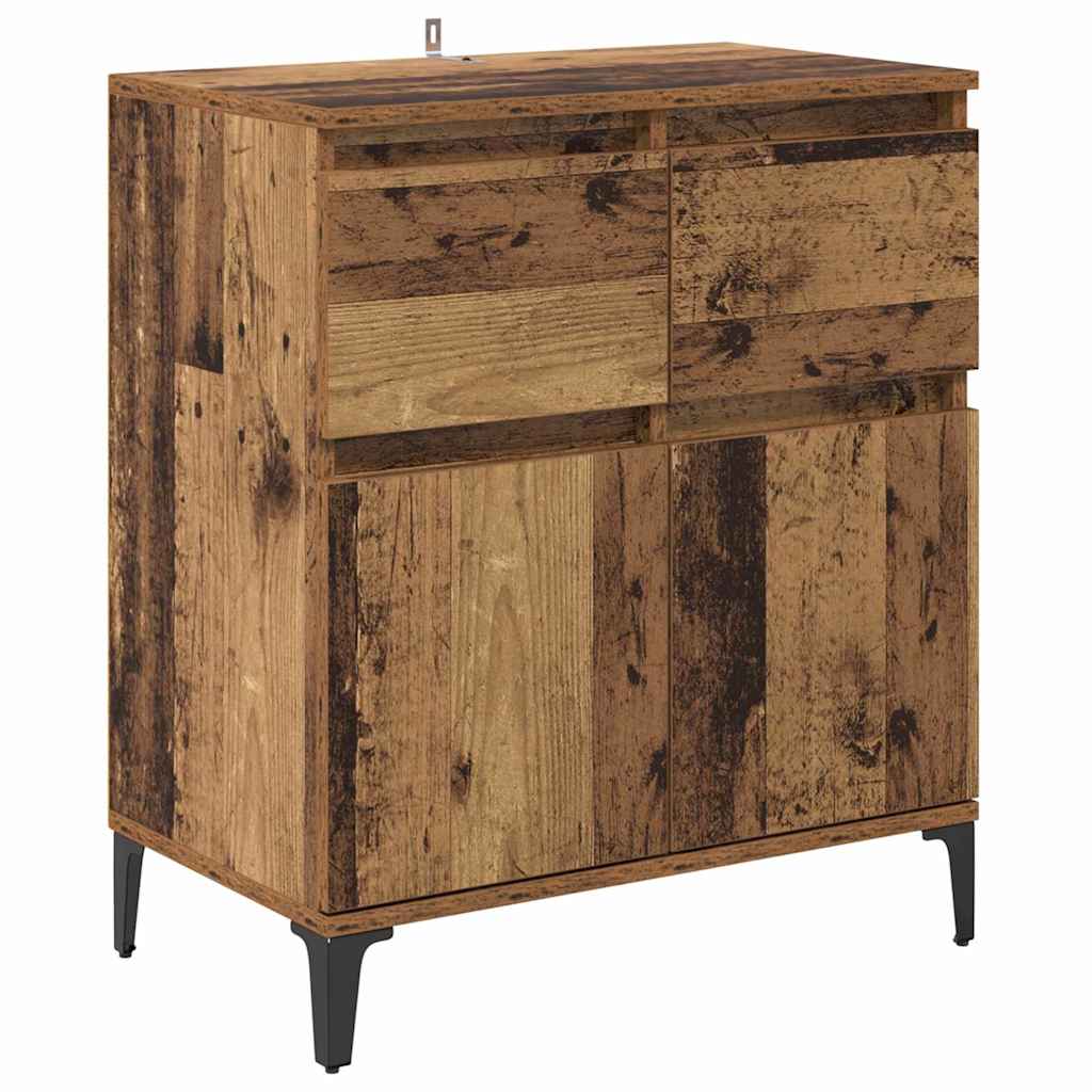 vidaXL Sideboard Old Wood 60 x 35 x 70 cm Engineered Wood and Iron 2