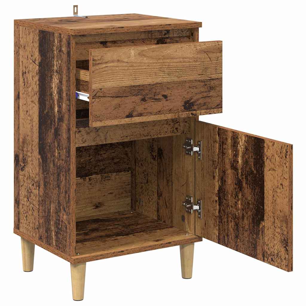 vidaXL Bedside Cabinet Old Wood 40 x 35 x 70 cm Engineered Wood 5