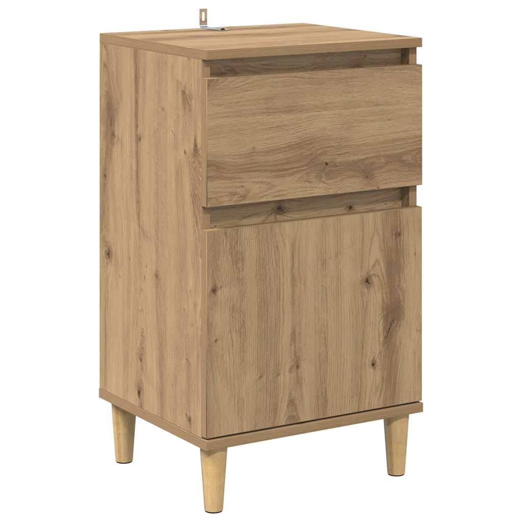 vidaXL Bedside Cabinet Artisan Oak 40 x 35 x 70 cm Engineered Wood 2
