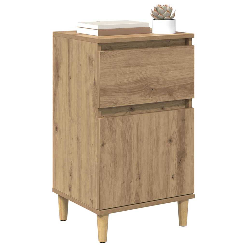 vidaXL Bedside Cabinet Artisan Oak 40 x 35 x 70 cm Engineered Wood 3