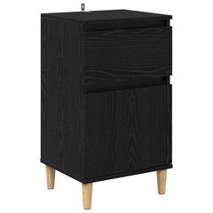 vidaXL Bedside Cabinet Black Oak 40 x 35 x 70 cm Engineered Wood 2