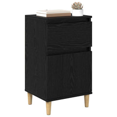 vidaXL Bedside Cabinet Black Oak 40 x 35 x 70 cm Engineered Wood 3