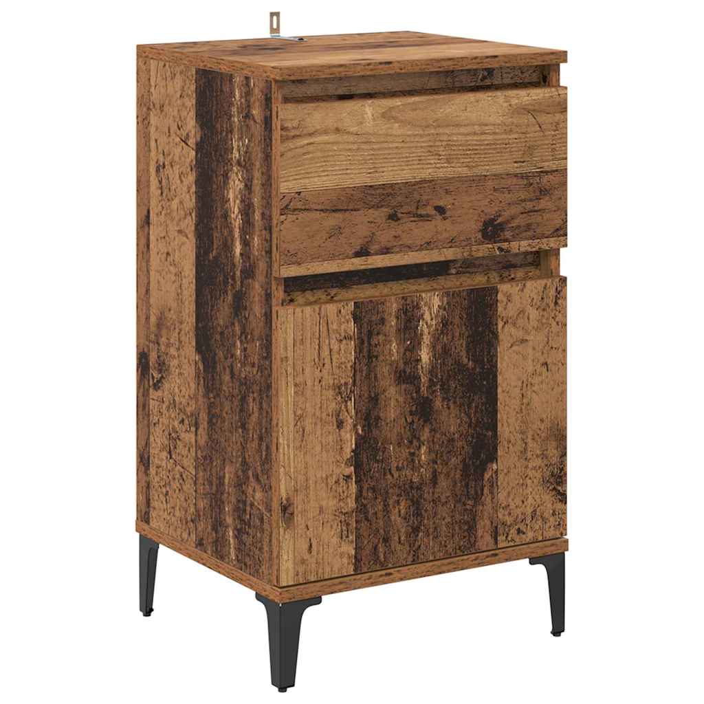 vidaXL Bedside Cabinet Old Wood 40 x 35 x 70 cm Engineered Wood 2