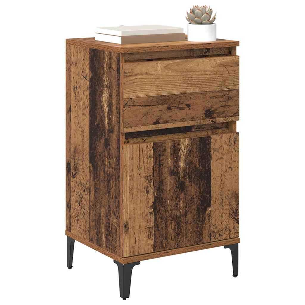 vidaXL Bedside Cabinet Old Wood 40 x 35 x 70 cm Engineered Wood 3