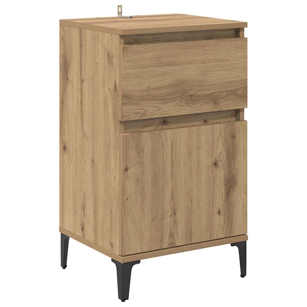 vidaXL Bedside Cabinet Artisan Oak 40 x 35 x 70 cm Engineered Wood 2