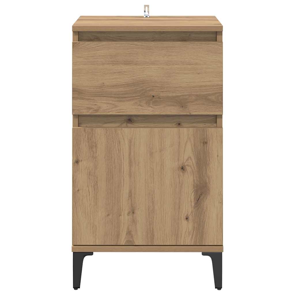 vidaXL Bedside Cabinet Artisan Oak 40 x 35 x 70 cm Engineered Wood 6