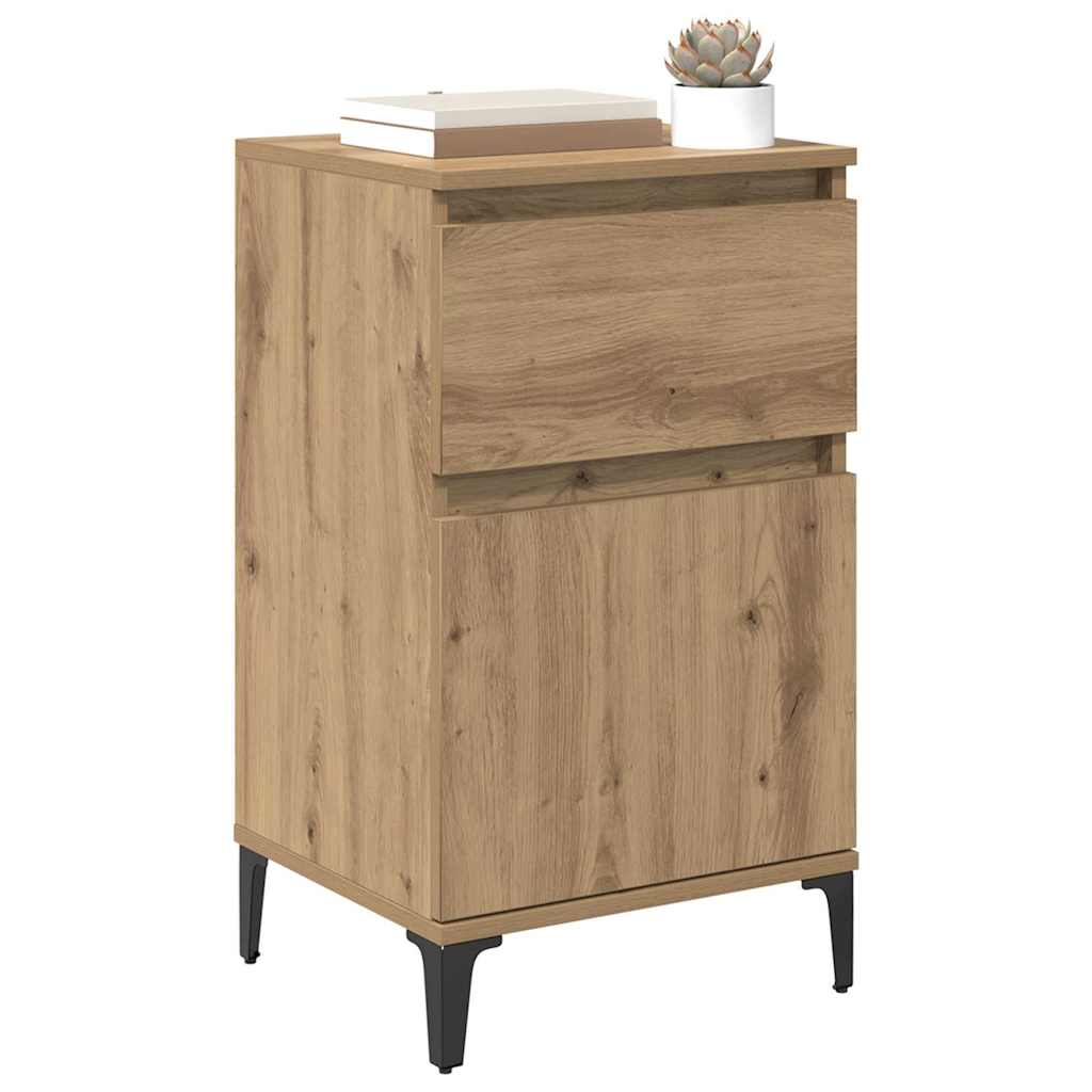 vidaXL Bedside Cabinet Artisan Oak 40 x 35 x 70 cm Engineered Wood 3