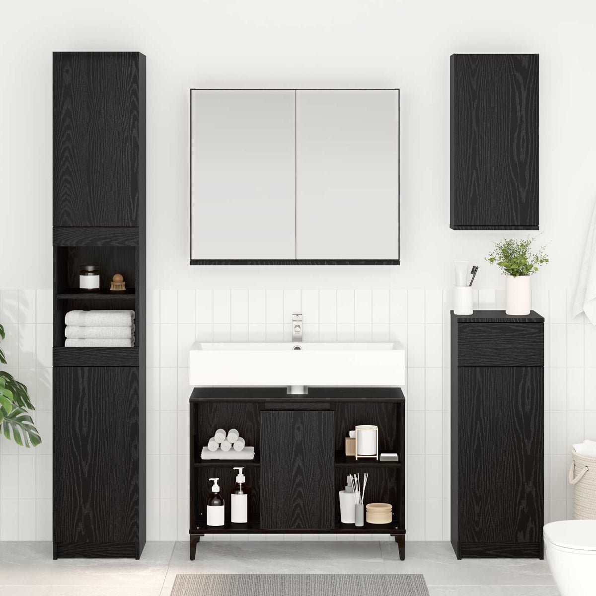 vidaXL Sink Cabinet 80x33x60 cm Engineered Wood