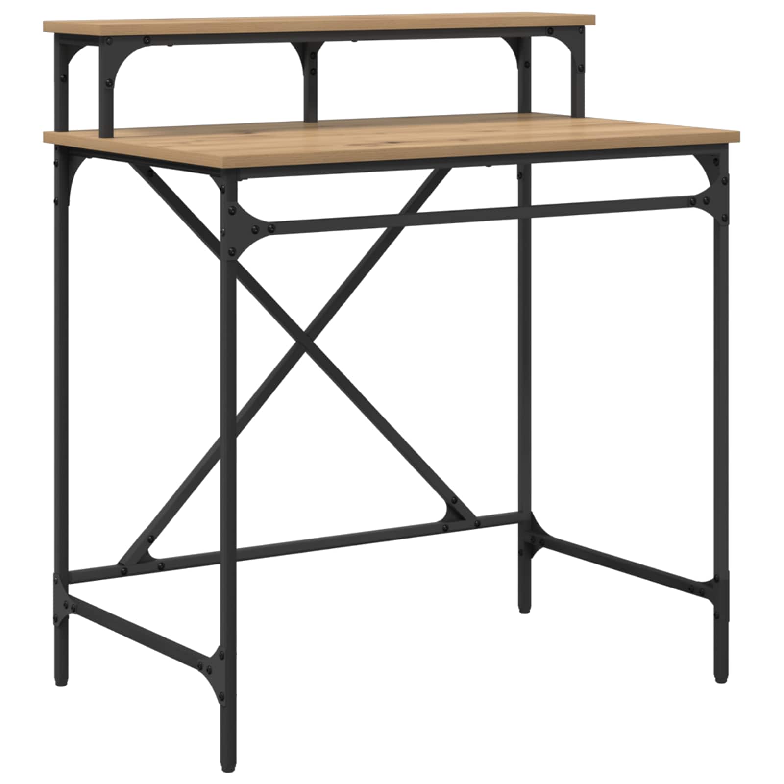vidaXL Desk Artisan Oak 80 x 50 x 90 cm Engineered Wood 2