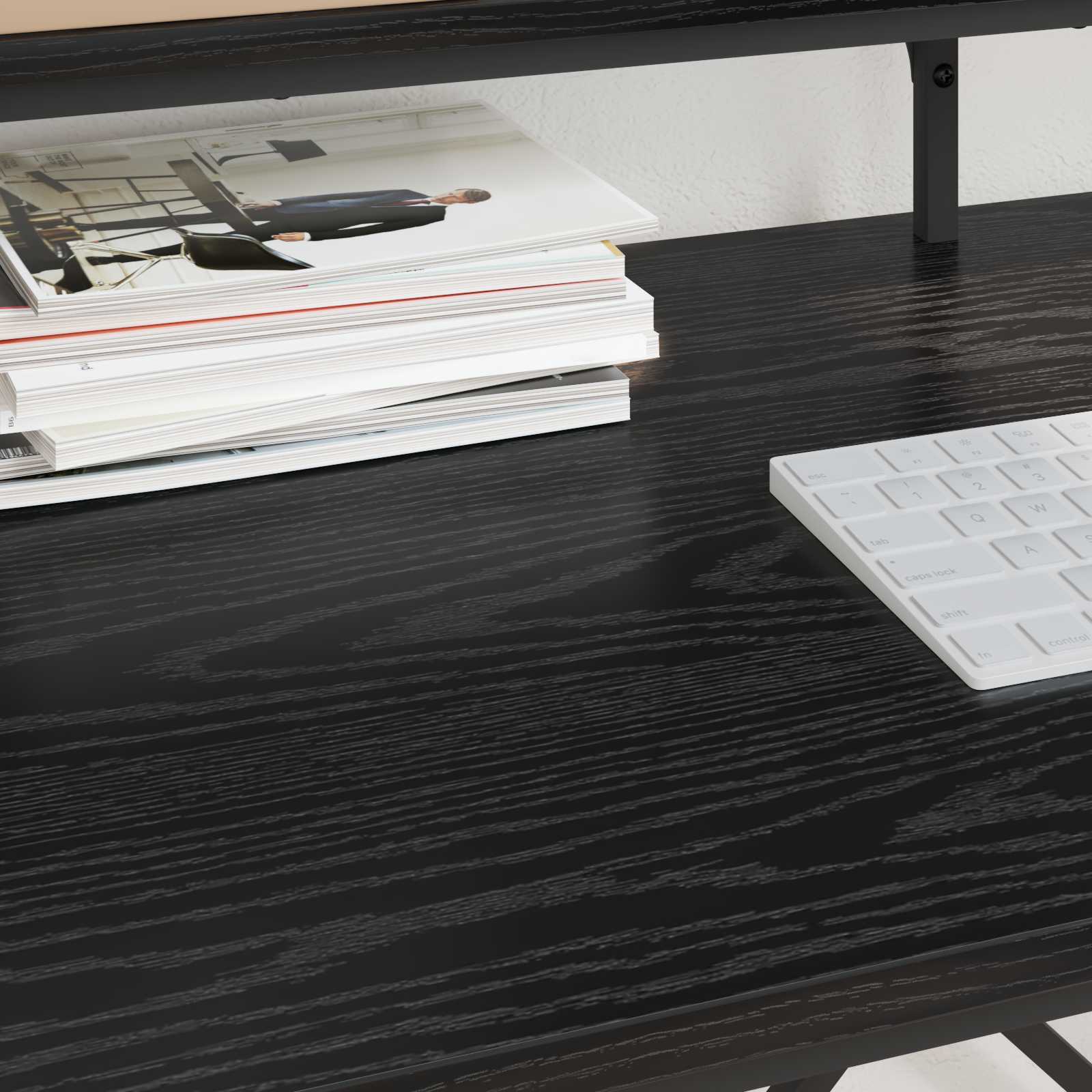 vidaXL Desk Black Oak 80 x 50 x 90 cm Engineered Wood 4