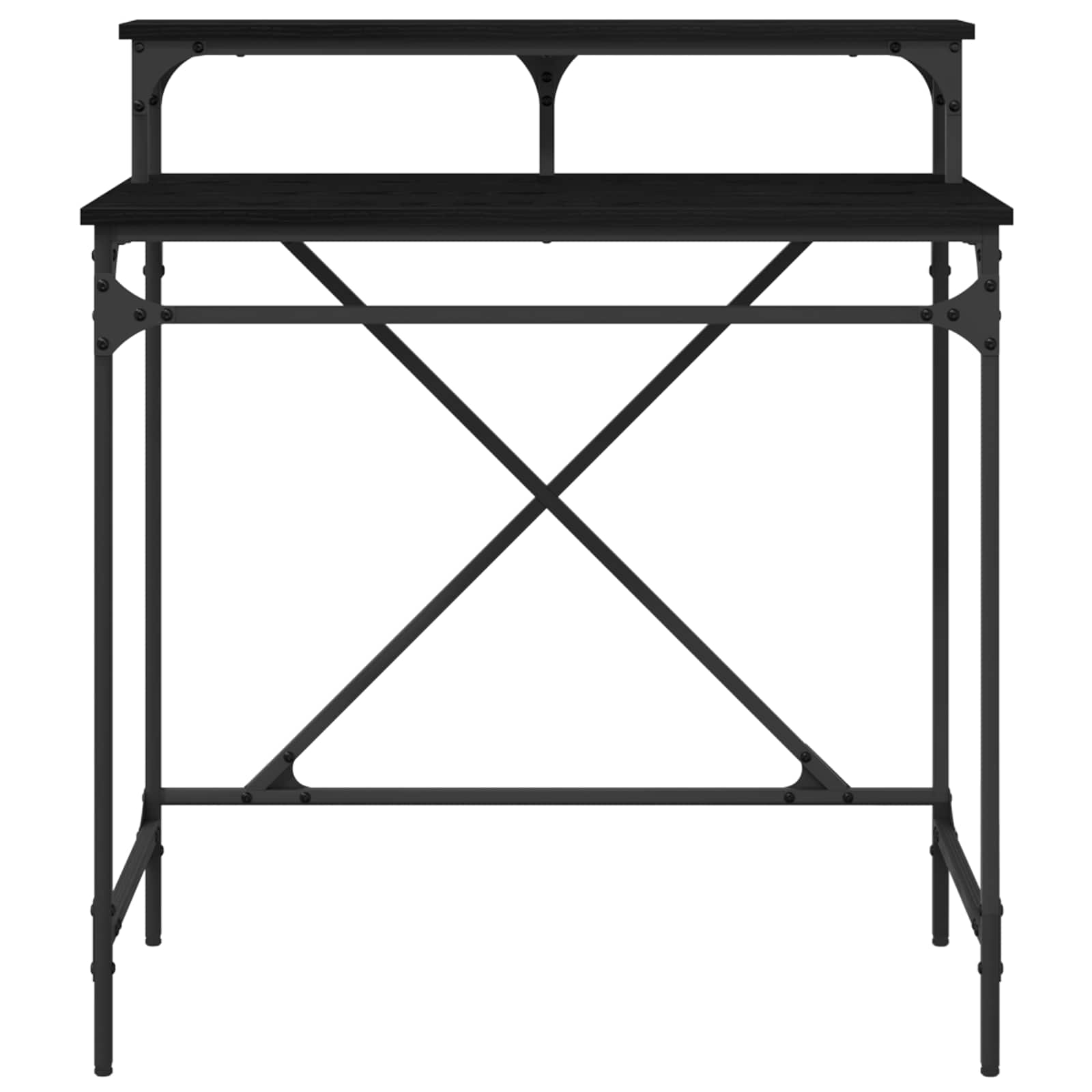 vidaXL Desk Black Oak 80 x 50 x 90 cm Engineered Wood 5