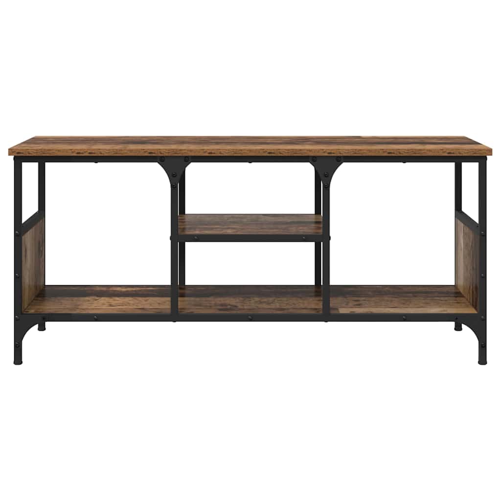 vidaXL TV Cabinet Old Wood 100 x 35 x 45 cm Engineered Wood and Iron 5