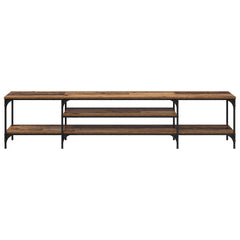 vidaXL TV Cabinet Old Wood 201 x 35 x 45 cm Engineered Wood and Iron 5