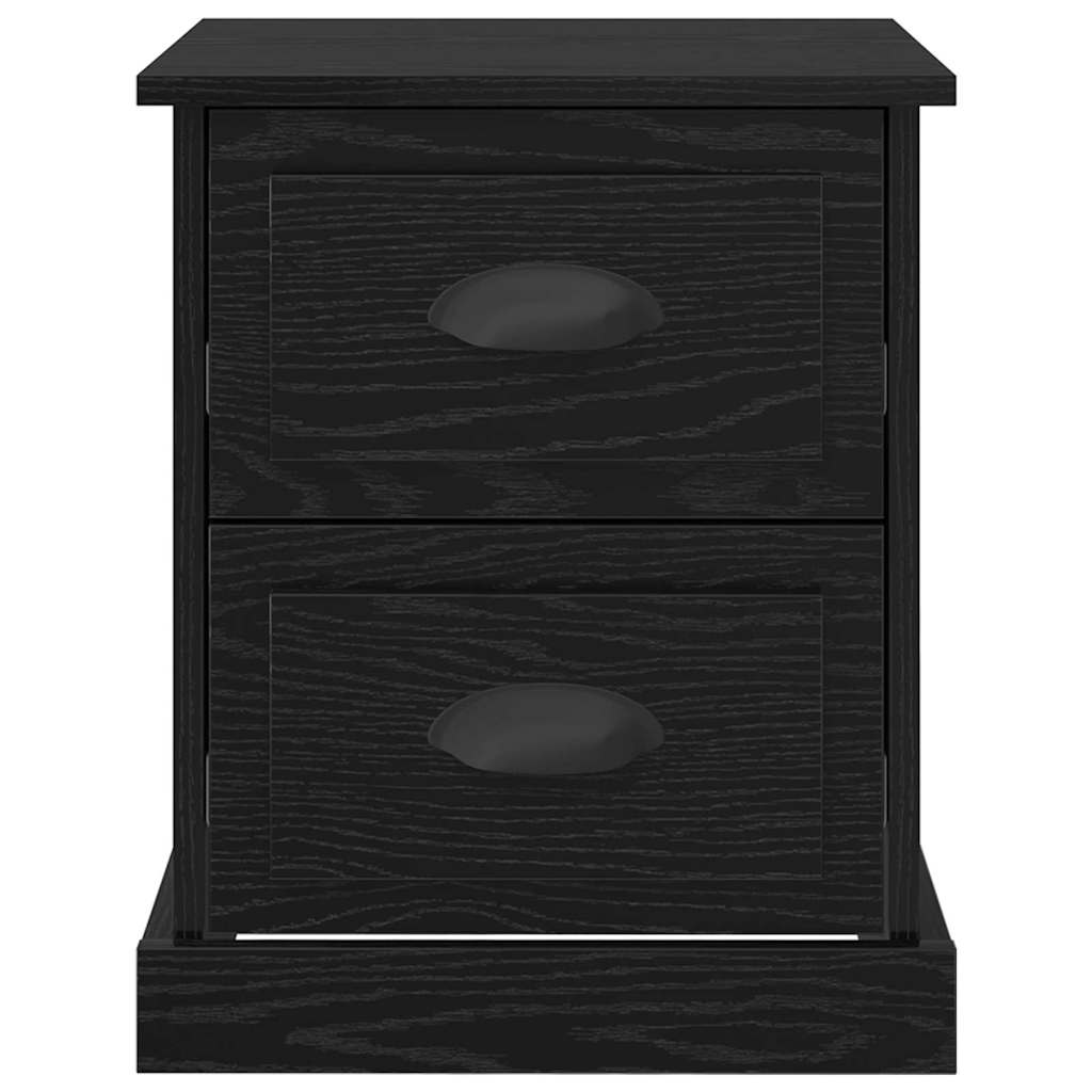 vidaXL Bedside Cabinet Black Oak 39 x 39 x 47.5 cm Engineered Wood 6