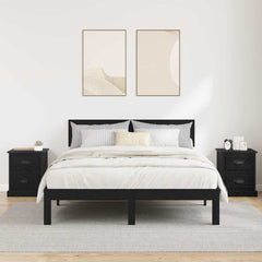 vidaXL Bedside Cabinet 2 pcs Black Oak 39 x 39 x 47.5 cm 4
